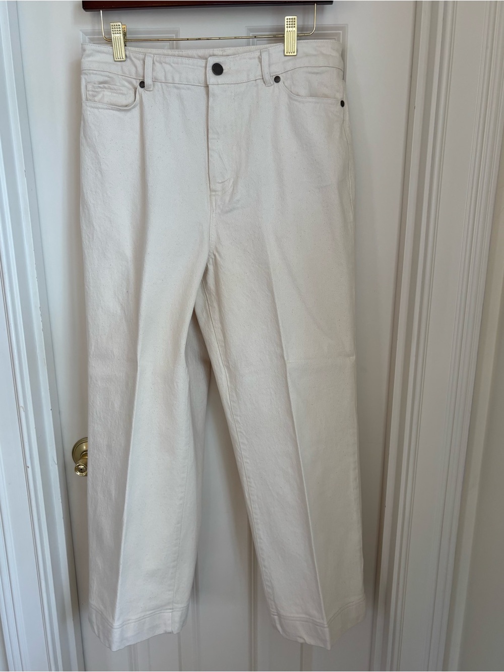Ann Mashburn Natural Straight-Leg Denim Jeans size 29